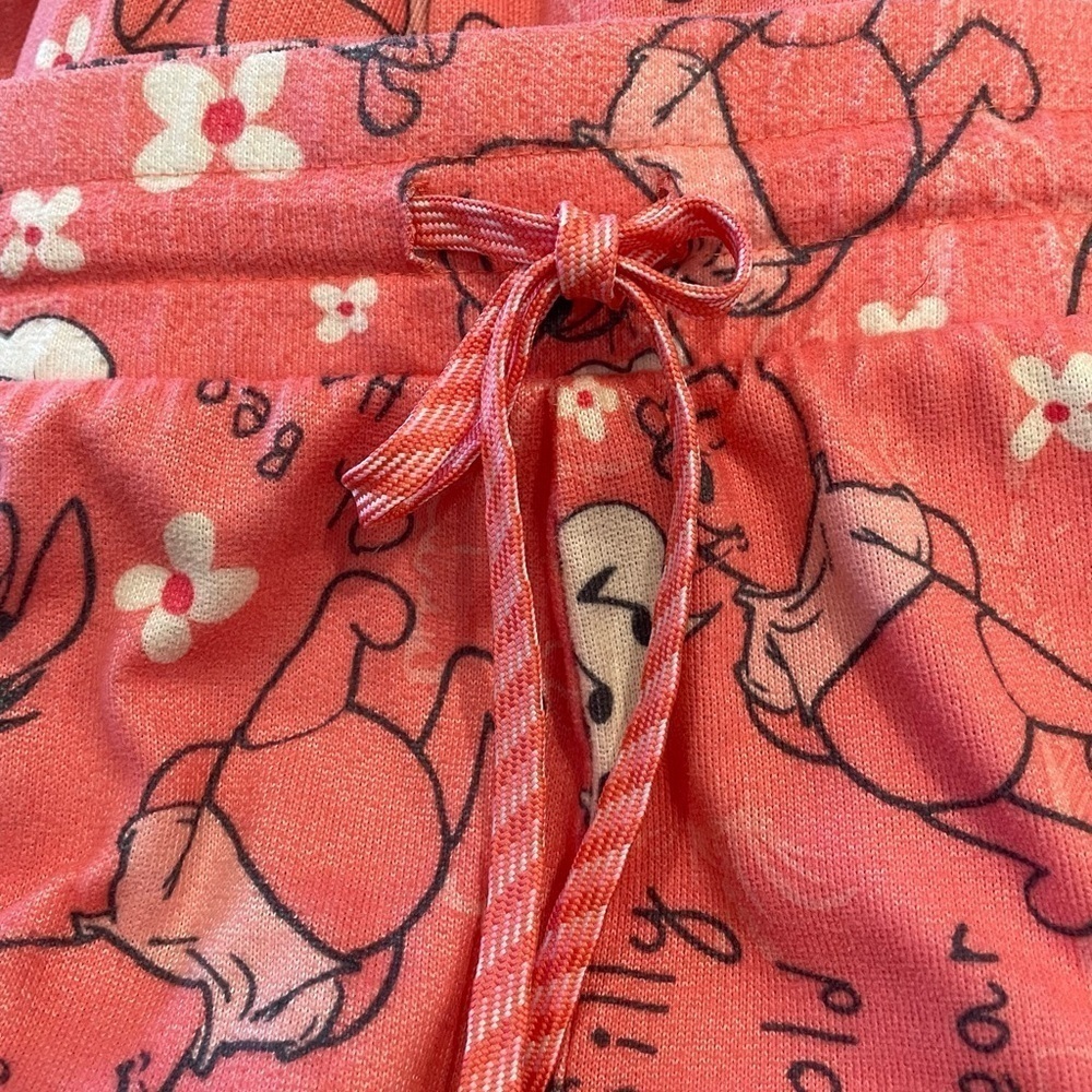 DISNEY Pajamas Size XS Pink Black Pull On Winnie the Pooh Pants Front Pockets - Picture 3 of 9